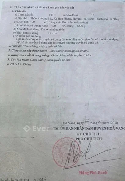 Bán siêu phẩm nhà vườn DT 400m đất ở Thông tin chi tiết:Diện tích: 400m² ngang 9m nở hậu 13m