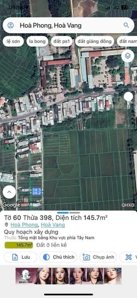 Bán lô TĐC Đất Bông đối diện trường cấp 3 Ông Ích Khiêm, DT 6x24=144m, đường 5m. Thôn Cẩm Toại Trung