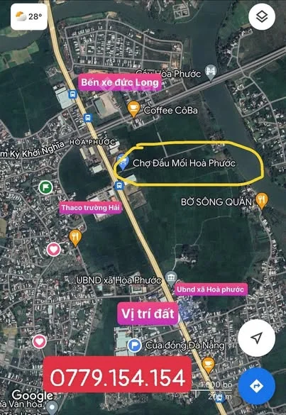 Tđc bến Xe đức long Phường Hòa xuân ĐN 0779154*** 5x20=110m Dương 5.5m lề 3m cống 3m giá 3tyxxx