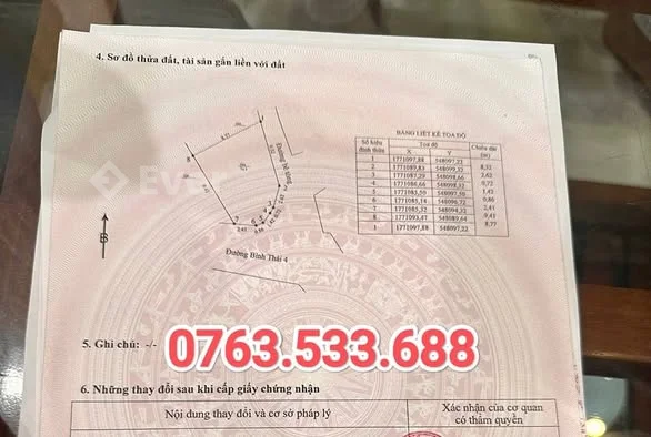 LÔ GÓC 3 mặt thoáng, Dt 75M2, mặt tiền đường BÌNH THÁI 4, GẦN CHỢ, GẦN TRƯỜNG, FULL TIỆN ÍCH