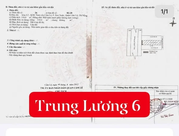 BÁN ĐẤT ĐƯỜNG 7M5 TRUNG LƯƠNG 6, HOÀ XUÂN, ĐÀ NẴNG - GIÁ 5,55 TỶ TL