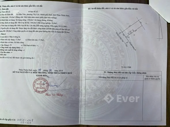 BÁN MẶT TIỀN LÊ HỮU TRÁC – TÂY LỘC, NỘI THÀNH TP HUẾVị trí trung tâm - 3,87 tỷ - 150.8m²