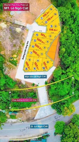 Cần bán 2 lô đất đường Lê Ngô Cát - đối diện trường Nguyễn Thị Minh Khai