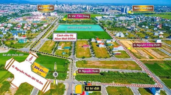 Bán Lô Góc 2 MT Nguyễn Huân KQH Hói sen View Kênh Cực Đẹp 2X tr/m2- Dtich 304m (Khổ ngang 13m) - Thỏa thuận - 304m²