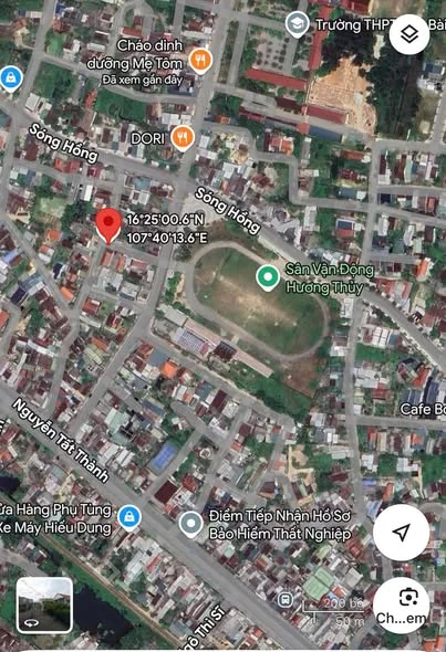 ĐẤT 2 MẶT TIỀN KIỆT TÂN TRÀO –TRUNG TÂM PHÚ BÀI – TP HUẾ ĐỐI DIỆN SÂN VẬN ĐỘNG