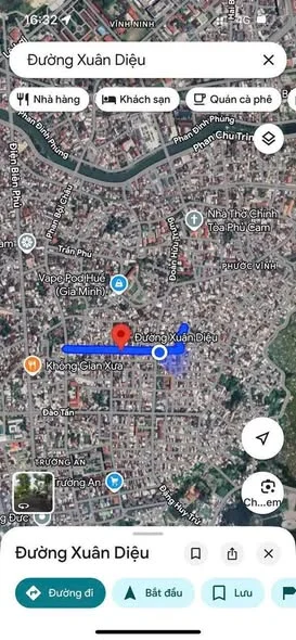 ĐẤT MẶT TIỀN ĐƯỜNG XUÂN DIỆU, PHƯỜNG TRƯỜNG AN, TP HUẾ