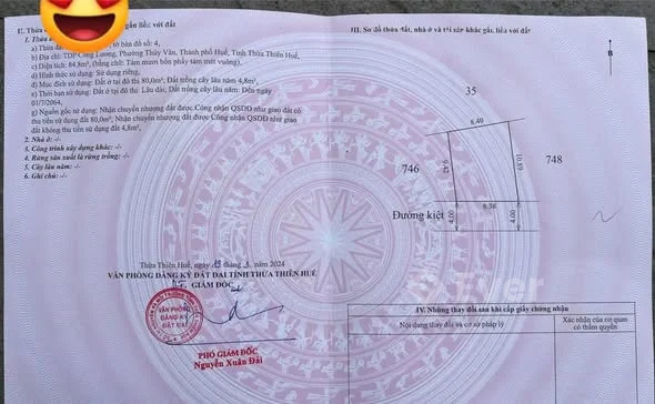 Đất Kiệt Ô Tô Nguyễn Hạnh (Công Lương) - Thuỷ Vân. Chỉ sau 1 nhà mặt Tiền.