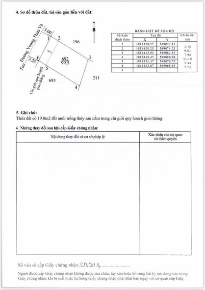 Bán lô đất mặt tiền đường Vương Thừa Vũ, phường Thanh Thủy, TP Huế. Diện tích 99,5m2 ngang 7,73m.