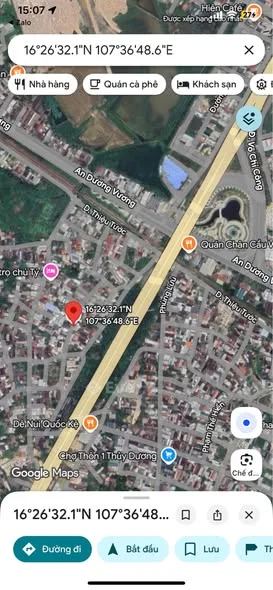 BÁN LÔ ĐẤT MẶT TIỀN DƯƠNG THIỆU TƯỚC – SÁT VƯỜN HOA THỦY DƯƠNG