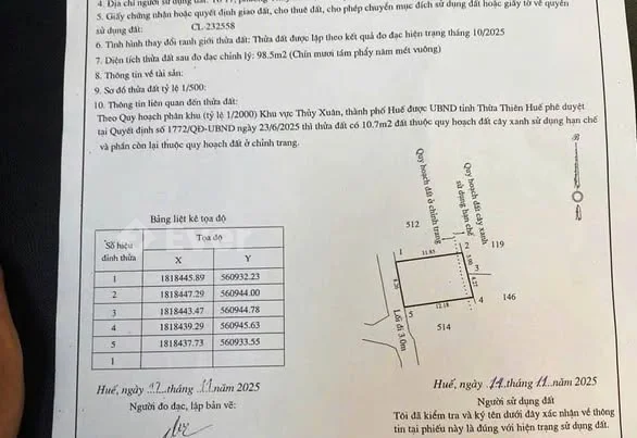 Đất kiệt Thanh Hải, cách đường chính chỉ 30m ô tô tới nơiDT:100m² ngang 8.2m, khu dân cư đông đúc