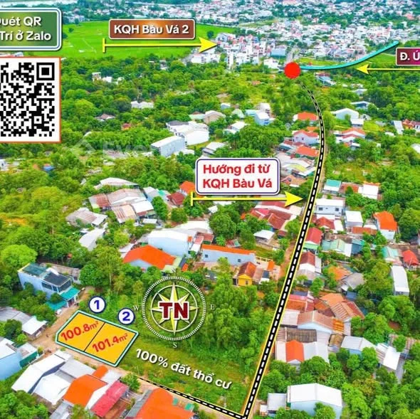 Đất Thu Bồn Thuỷ Xuân Thông Út Tịch Bàu Vá- Diện tích: 100m2 khổ ngang 8m
