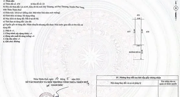 Bán đất Khu A Phú Mỹ Thượng, phường Phú Thượng, Tp.Huế hàng hiếm giá cực rẻ chỉ 2,6x tỷ - DT: 105m2