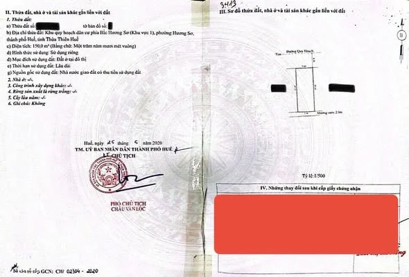 BÁN 150M² ĐẤT KHU VỰC 1 – KQH HƯƠNG SƠ VIEW KÊNH