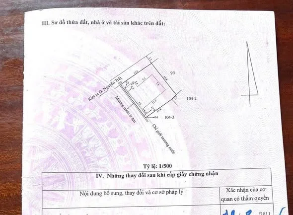 Đất kiệt Nguyễn Trãi đường ô tô thoải mái, chỉ sau 1 nhà mặt tiền. DT 215m2 (ngang hơn 10m)