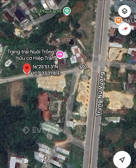 Mặt tiền 301 Trưng Nữ Vương - TP Huế cao ráo đẹp sạch sẽ ko mồ mã … đất đẹp cực kì tiềm năng