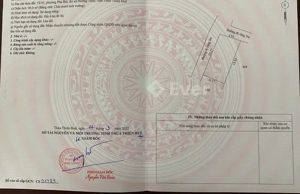 ĐẤT 2 MẶT TIỀN KIỆT TÂN TRÀO –TRUNG TÂM PHÚ BÀI – TP HUẾ ĐỐI DIỆN SÂN VẬN ĐỘNG