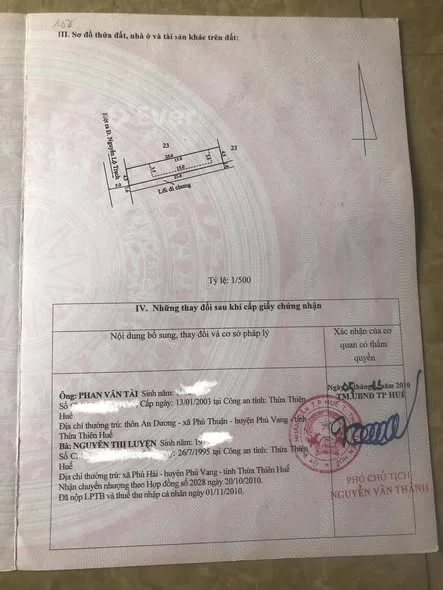 Bán đất 2 mặt tiền kiệt 163 Nguyễn Lộ Trạch - Phường Vĩ Dạ-TP Huế - Diện tích :102 m