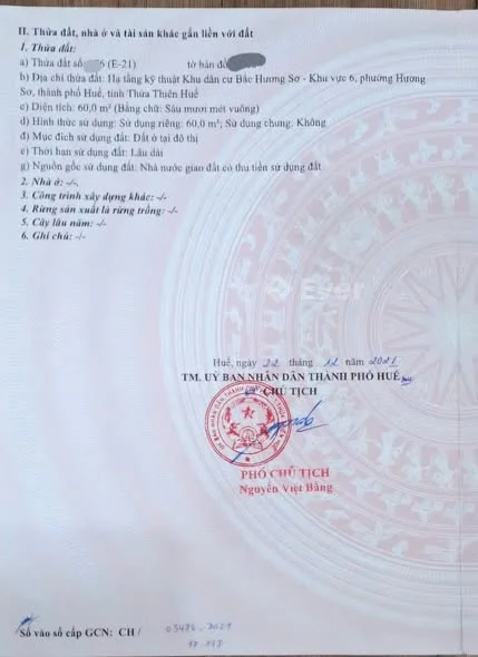 Bán đất KQH Hương Sơ Nguyễn Văn Linh kẹp đường luồng 4m, hướng Đông Nam - 1,55 tỷ - 60m²