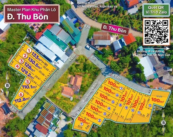 LÔ ĐẤT ĐẸP- AN CƯ LÝ TƯỞNG – ĐẤT TRUNG TÂM TP HUẾ Ở KQH BÀU VÁ.