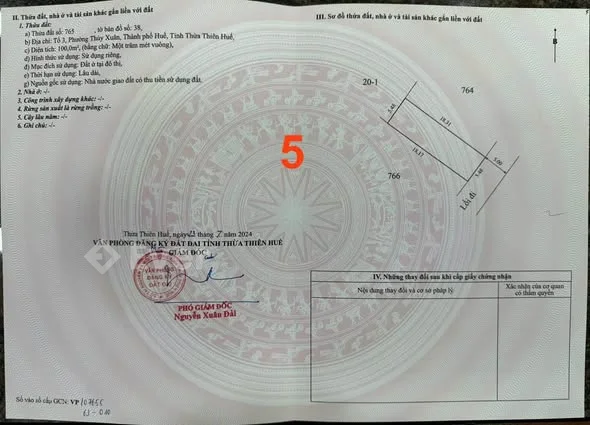 LÔ ĐẤT DUY NHẤT KHU 112 MINH MẠNG – THUỶ XUÂNGẦN DỰ ÁN ĐƯỜNG 43M NGUYỄN HOÀNG - Thỏa thuận - 100m²