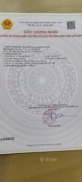 BÁN 2 LÔ ĐẦU QUY TỨC – KIẾN AN – HẢI PHÒNG