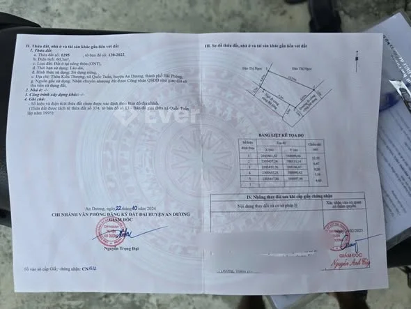 Bán căn 2 tầng Kiều Thượng Quốc Tuấn An Dương Hải Phòng