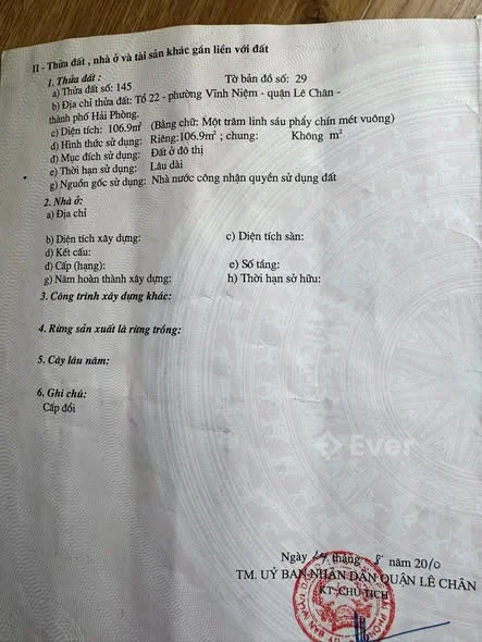 P222-Bán 106,9m2 đất thổ cư, ngang 4,4m vuông vắn mặt đường Khúc Thừa Dụ , hướng Tây Bắc