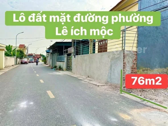 Chào bán lô đất đẹp tại Quảng Cư phường Lê Ích Mộc Dt 76m2