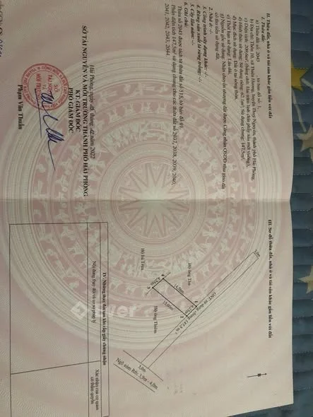 Chính chủ gửi bán lô đất sẵn bìa ngõ nông phường Thiên Hương , Thủy Nguyên