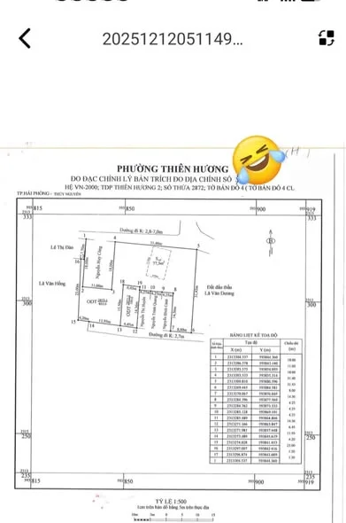 E chào đầu tư 1 lô Duy nhất tại tổ dân phố 2 phường Thiên Hương TP Hải Phòng