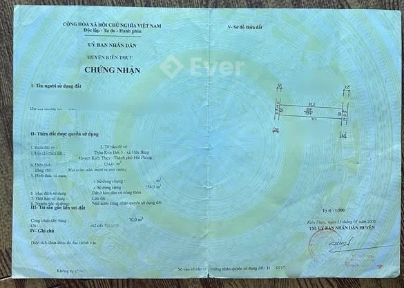 - Bán lô đất tại Kim Đới 3 - Hữu Bằng - Kiến Thụy - Hải Phòng - Diện tích: 154m2