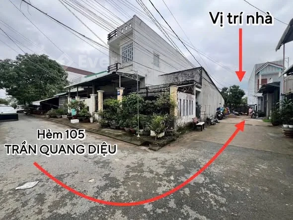 BÁN NHÀ TRỆT 2PN TRỤC CHÍNH HẺM 105 TRẦN QUANG DIỆU - P. BÌNH THUỶ - 1,69 tỷ - 40m²