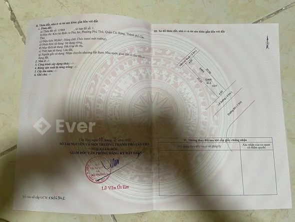 BÁN NỀN ĐẸP ĐƯỜNG 84B9 KDC PHÚ AN, PHƯỜNG HƯNG PHÚ, TP CẦN THƠ