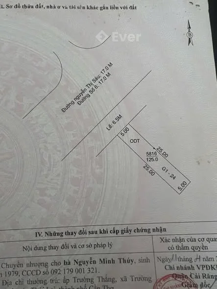 Chủ gửiBán nền đầu đường Nguyễn Thị Sáu khu 586 dt 5x25_