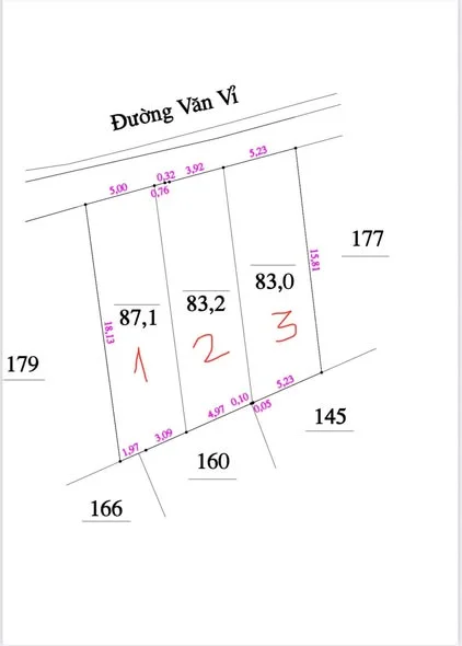 Bán lô đất mặt đường Văn Vỉ.Đường to rộng gấp đôi khu đô thị - 4 ô tô tránh nhau