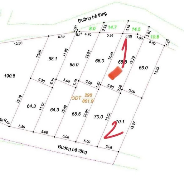 BÁN 4 LÔ ĐẤT NGÕ 128 MỸ SƠN – Ô TÔ 16 CHỖ VÀO TẬN NƠI - - 1 tỷ - 83m²