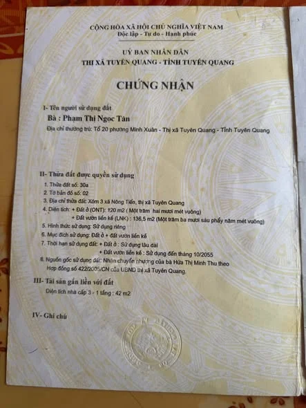 Cần bán nhà nông tiến ngang 10m x33m thực tế rộng hơn sổ