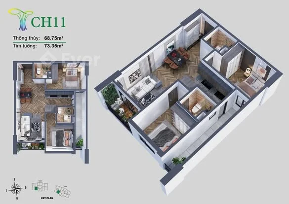 Chính chủ cần bán gấp căn hộ trục 11 tầng trung Tecco Thịnh ĐánGiá chỉ 2tyxx (x tiểu học)1