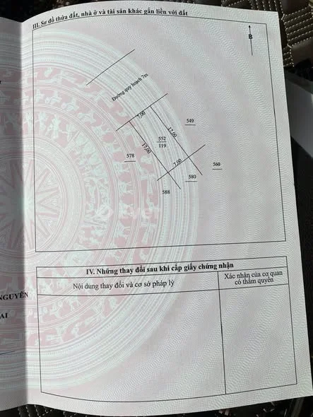 An Thái Hoá Thượng Đồng Hỷ- Diện tích 7x17m full thổ cư Tài chinh hơn 2 đồng
