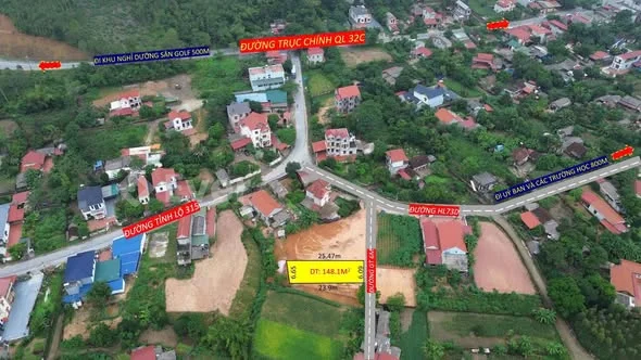 DT: #148m2 mặt hơn 6m gần ngay khu nghỉ dưỡng sân Golf Tam Nông.