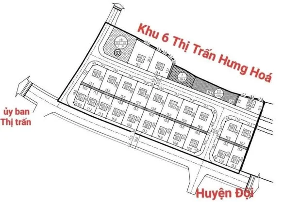 E Bán : ô đất 2 mặt tiền tại khu 6 huyện đội tam nông phú thọ.Diện tích 277m full thổ cư
