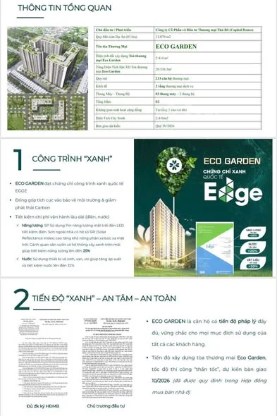 ĐIỂM NHẤN VƯỢT TRỘI CỦA CĂN HỘ CAO CẤP ECO GARDEN