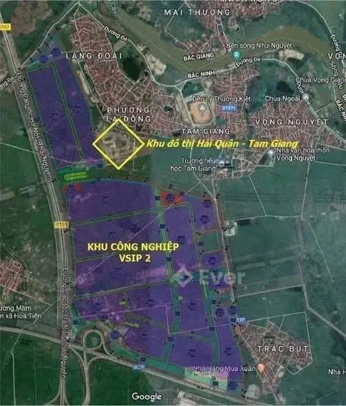 Bán đất tại KĐT Hải Quân - Thôn Đông - xã Tam Giang - tỉnh Bắc Ninh