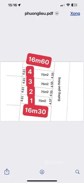 Bán lô thổ cư tại Do Nha - Phương liễu - Quế Võ Đường ô tô vào tận đất, thông