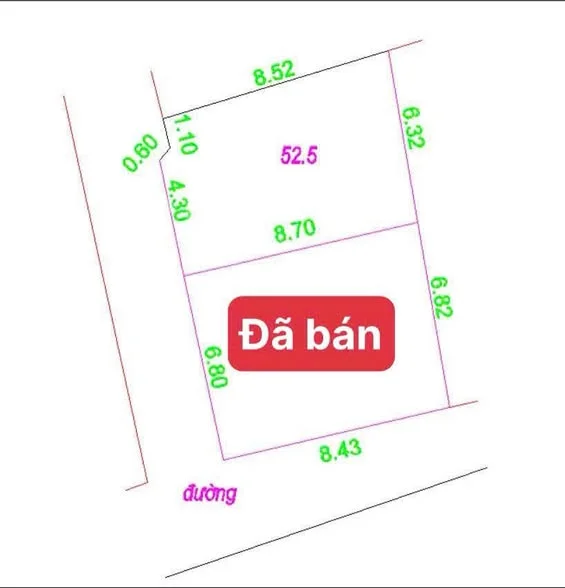Chính chủ gửi bán lô đất thổ cư tại Đại Tài – Nghĩa Trụ, Hưng Yên Diện tích: 50m², full thổ cư