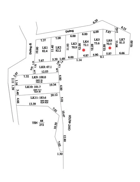 Tài chính hơn 2 tỷ quý nhà đầu tư đã sở hữu ngay lô đất cây xanh vỉa hè diện tích hơn 70m2 mặt tiền