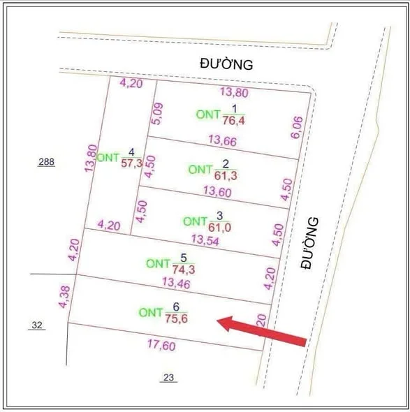 Xã Hùng An- Kim Động- Hưng Yên Lô số 6 - Dt 75,6m Giá bán 1ty4xx