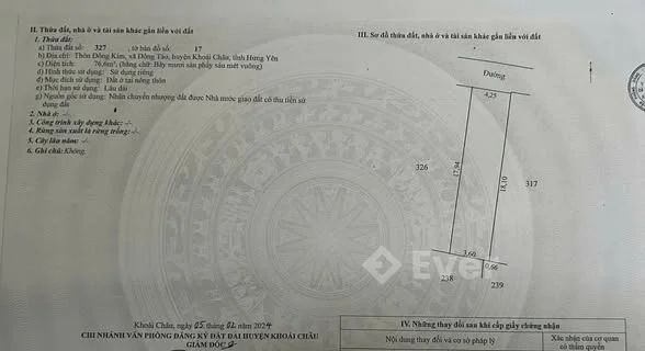 75mv - 76mv tại Đông Tảo Khoái Châu , nay là Hoàn Long Hưng Yên