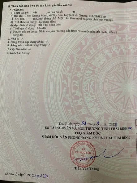 Chủ vỡ nợ cần bán lô đất Tây Sơn ( Phường Trần Lãm) Giá rẻ giật mình Dt 183mv , mặt tiền 11m