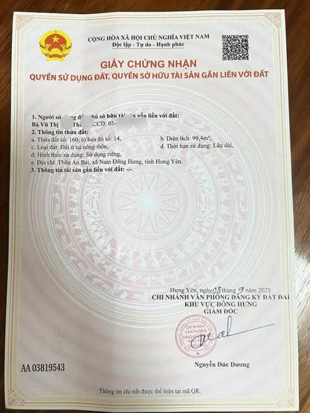 Cần chuyển nhượng lô đất ở Đông Động Đông Hưng Gần ủy ban trường học